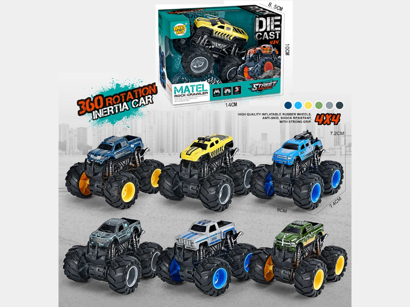 1:64 4Wd Dual Friction Alloy Stunt Large Wheeled Vehicle