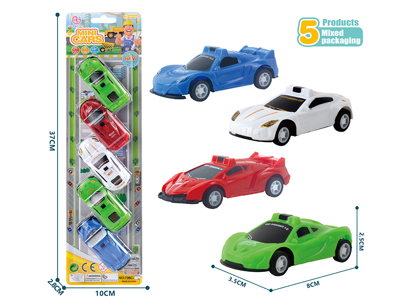 Pull Back Race Cars 5pcs