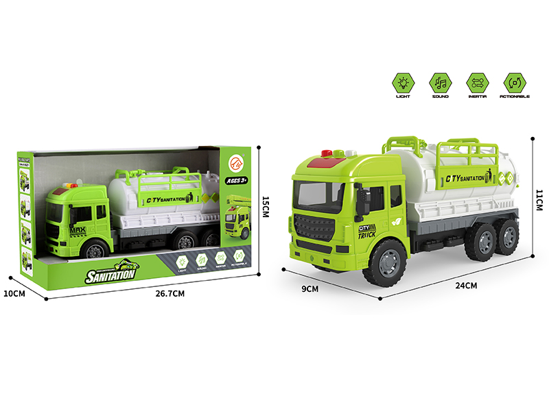 Friction Sanitation Oil Tank Truck With Sound And Light