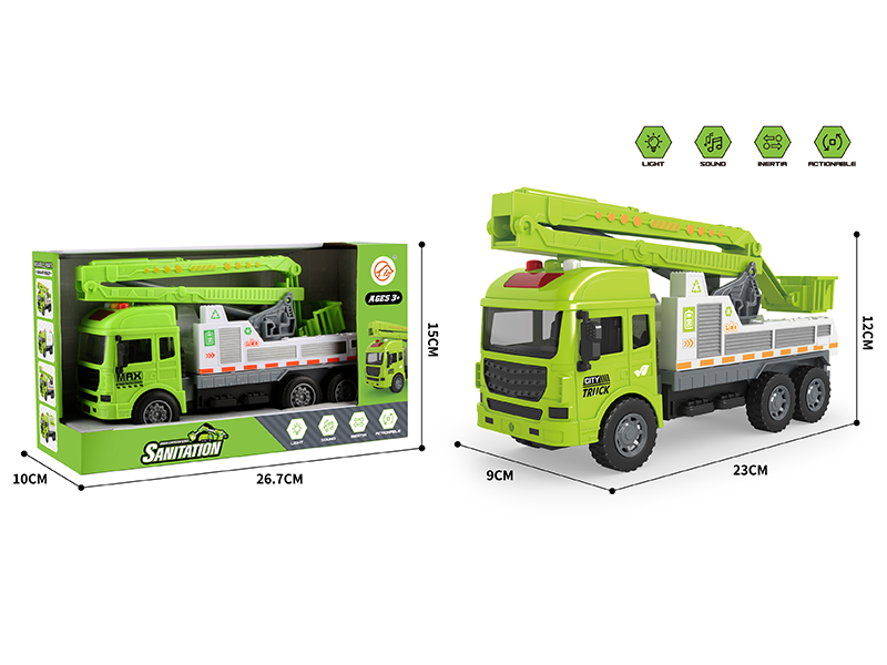 Friction Aerial Ladder Truck With Sound And Light