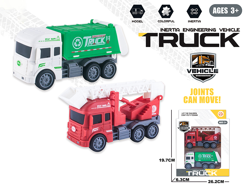 Friction Engineering Truck Sanitation Truck + Ladder Truck