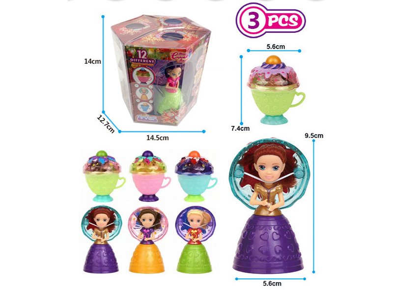 Christmas Mini Cup Cake Doll(3pcs)