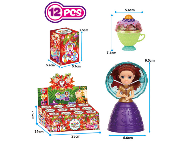 Christmas Mini Cup Cake Doll(12pcs)