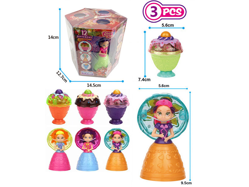 Christmas Mini Cup Cake Doll(3pcs)