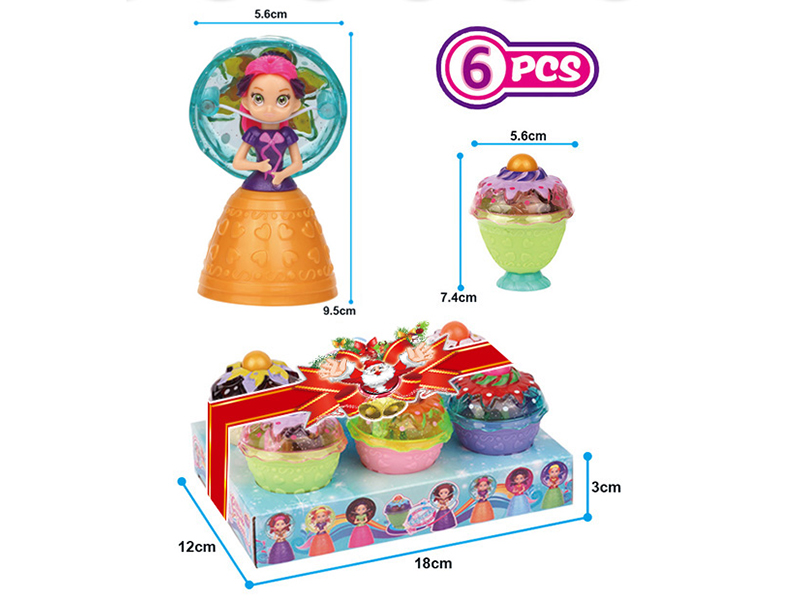 Christmas Mini Cup Cake Doll(6pcs)