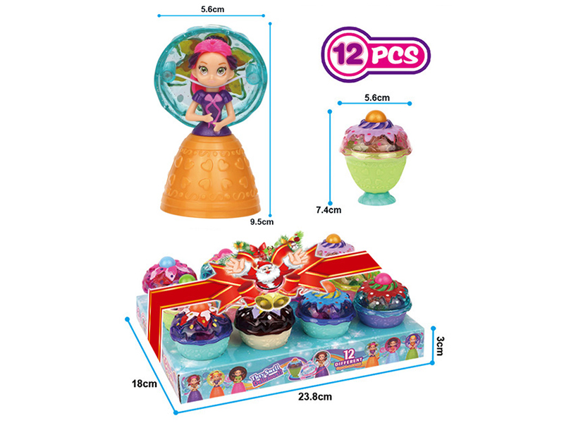 Christmas Mini Cup Cake Doll(12pcs)