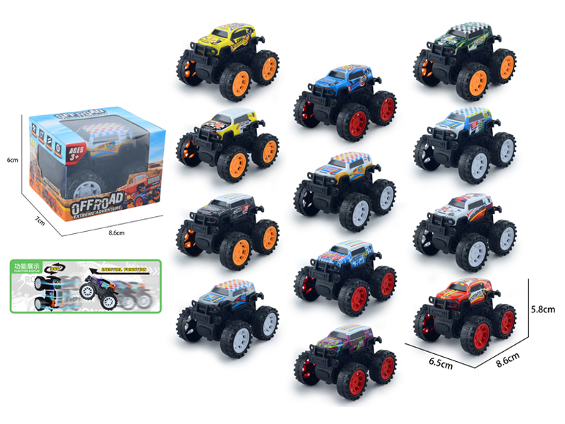 Friction Metal Wheeled Stunt Vehicle