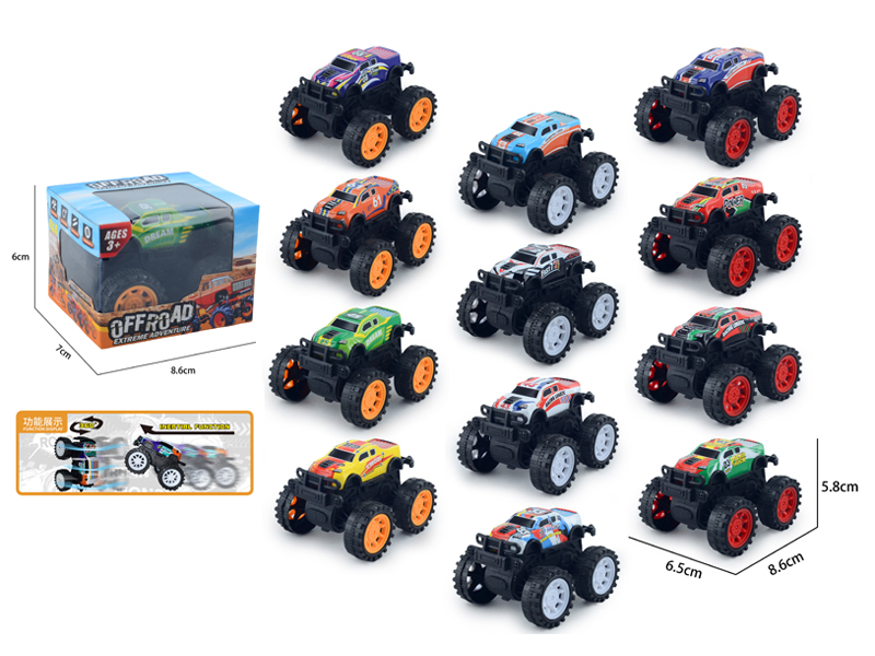 Friction Metal Wheeled Stunt Vehicle