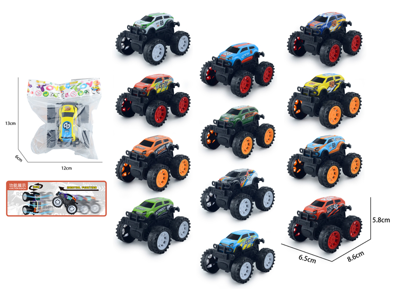 Friction Metal Wheeled Stunt Vehicle