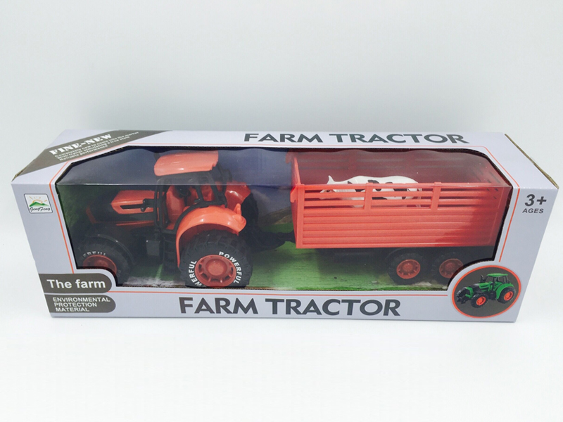 Friction Farmer'S Car+Cow