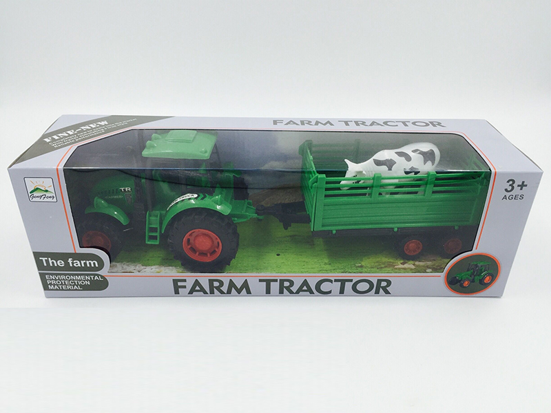 Friction Farmer'S Car+Cow