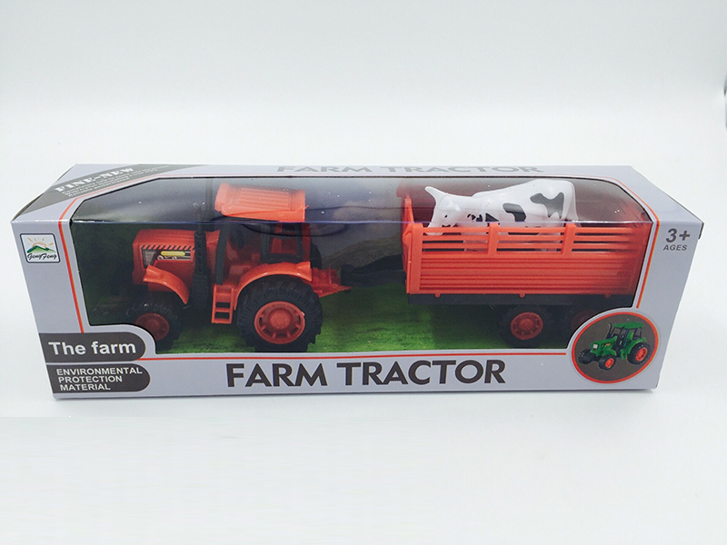 Friction Farmer'S Car+Cow