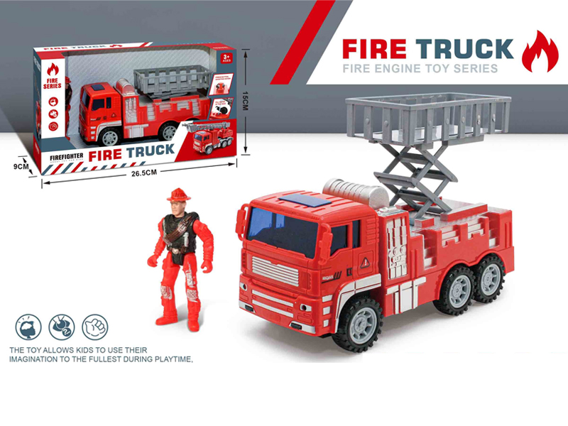 Friction Fire Rescue Vehicles+Firefighters