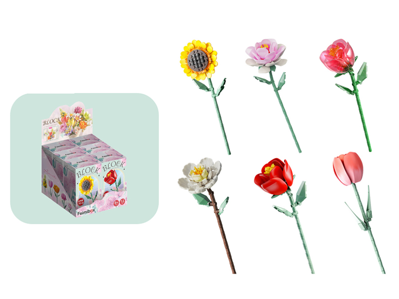 498pcs Building Blocks Flower