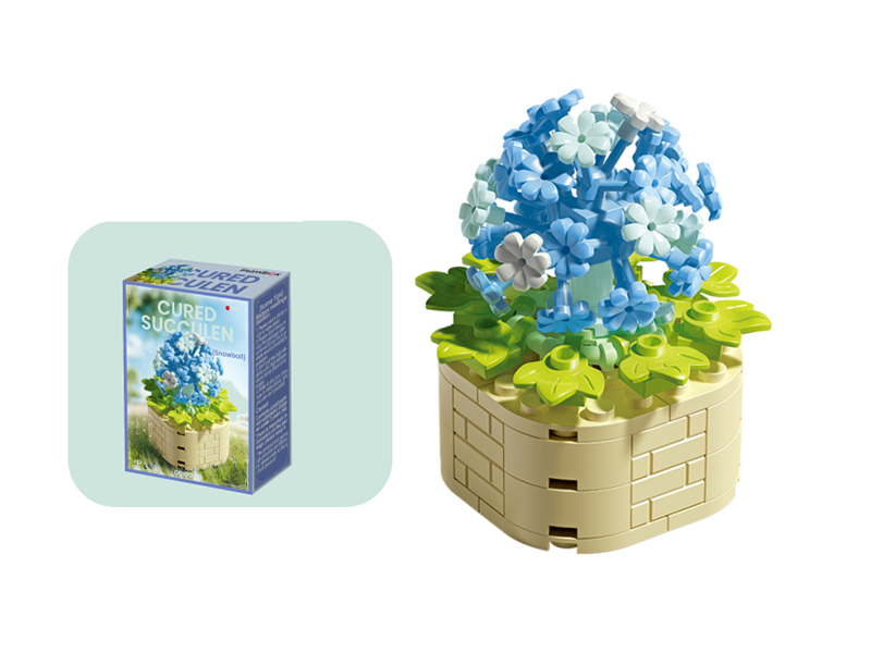 80PCS Snowball Succulent Building Blocks