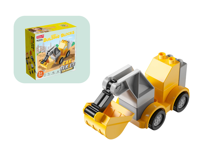 10pcs Excavator Building Blocks