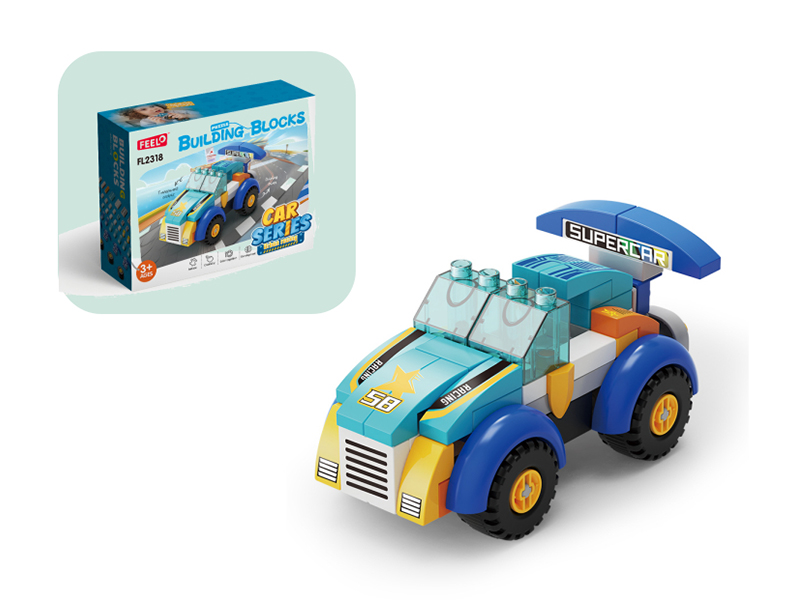 64pcs City Racing Building Blocks