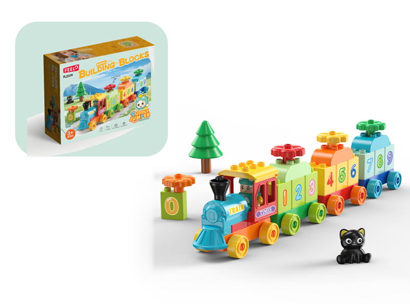 56pcs Numbers Train Building Blocks