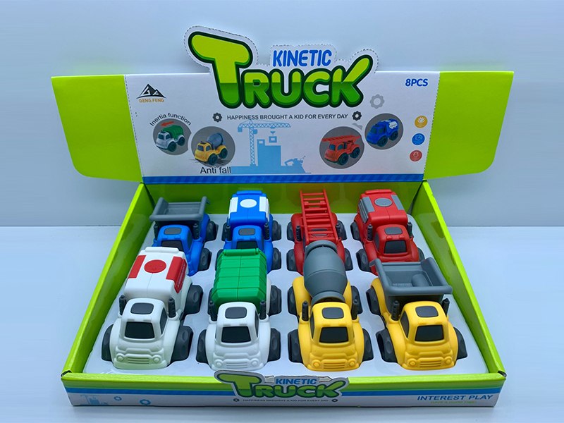 8PCS Friction Cartoon Car