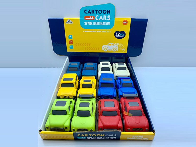 12PCS Slide Cartoon Car