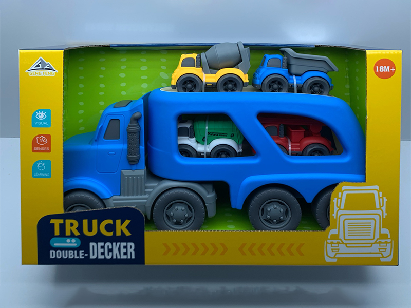 Slide Head Transport Vehicle +4 Cartoon Cars