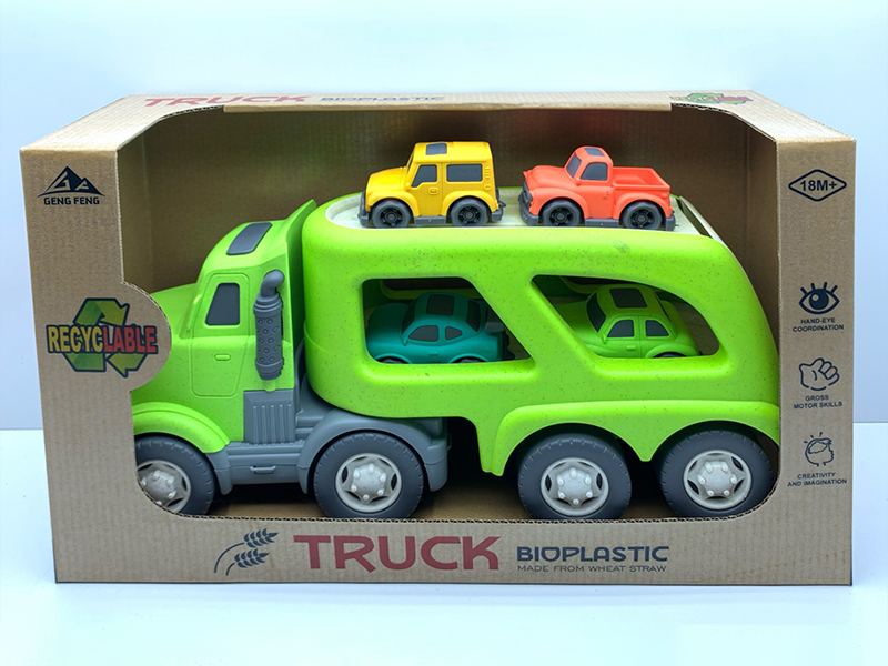 Slide Head Transport Vehicle+4 Cartoon Cars