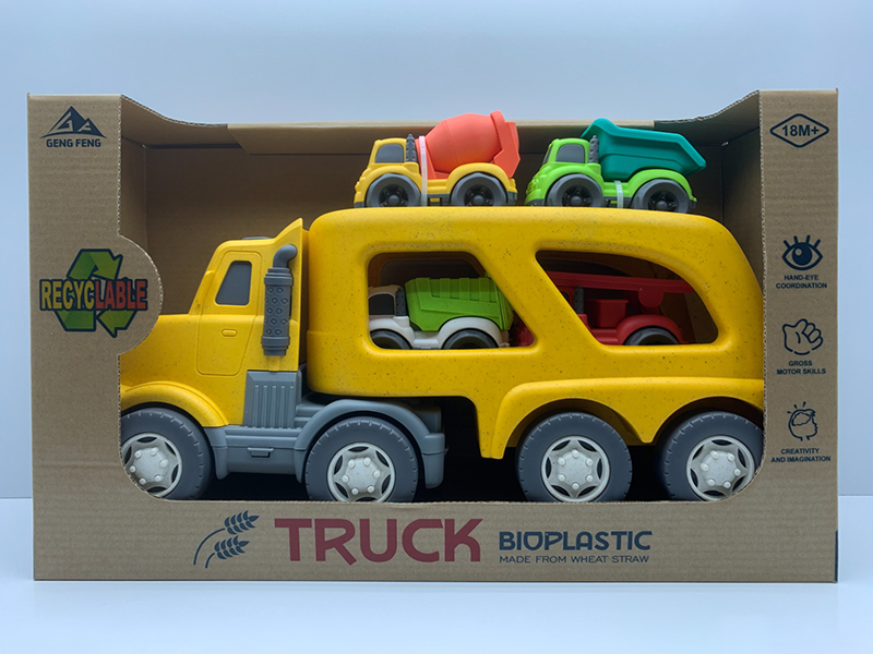 Slide Head Transport Vehicle+4 Cartoon Cars
