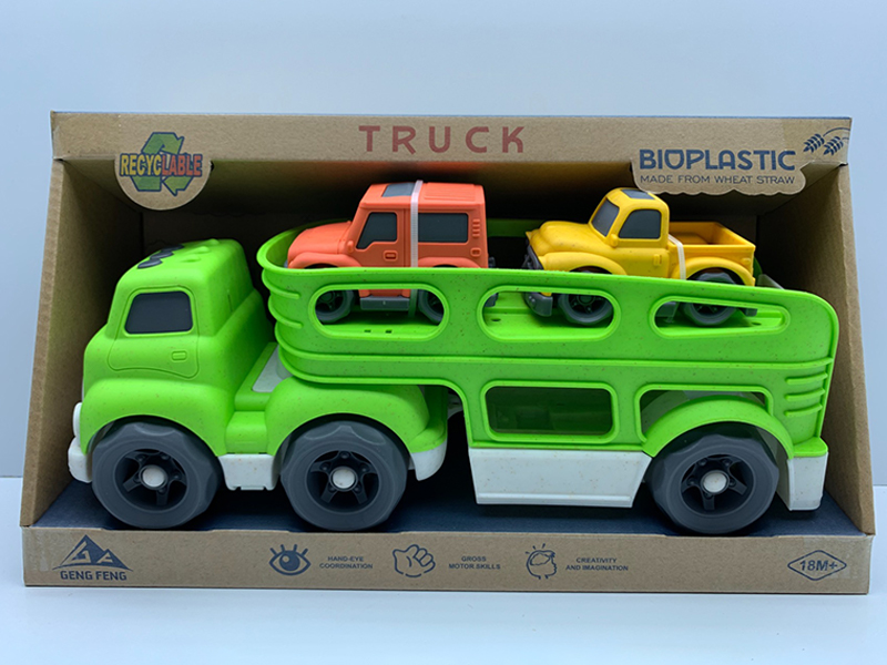 Slide Head Transport Vehicle  With Light And Sound+2PCS Slide Vehicle