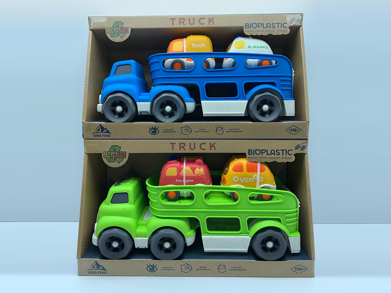 Slide Head Transport Vehicle  With Light And Sound+2PCS Slide Vehicle