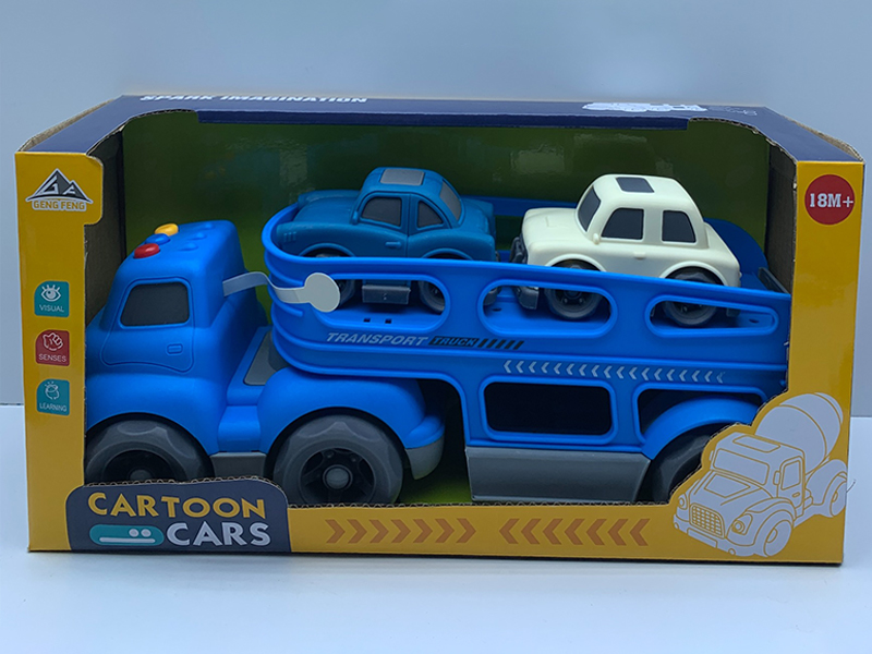 Slide Head Transport Vehicle With Light And Sound+2PCS Slide Vehicle