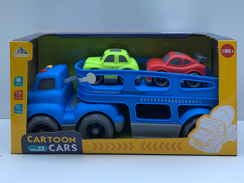 Slide Head Transport Vehicle With Light And Sound+2PCS Slide Vehicle