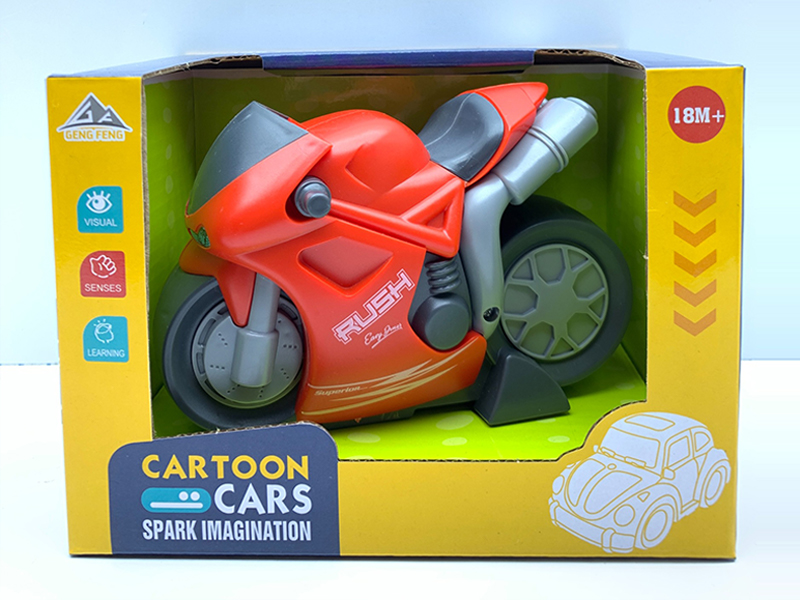 Pull Back Cartoon Motorcycle