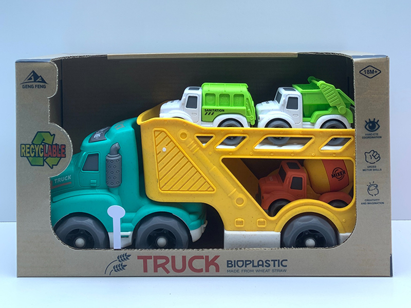 Slide Head Transport Vehicle  With Light And Sound+3PCS Slide Vehicle