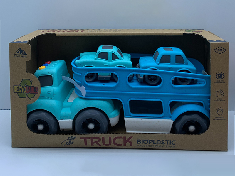 Slide Head Transport Vehicle  With Light And Sound+2PCS Slide Vehicle