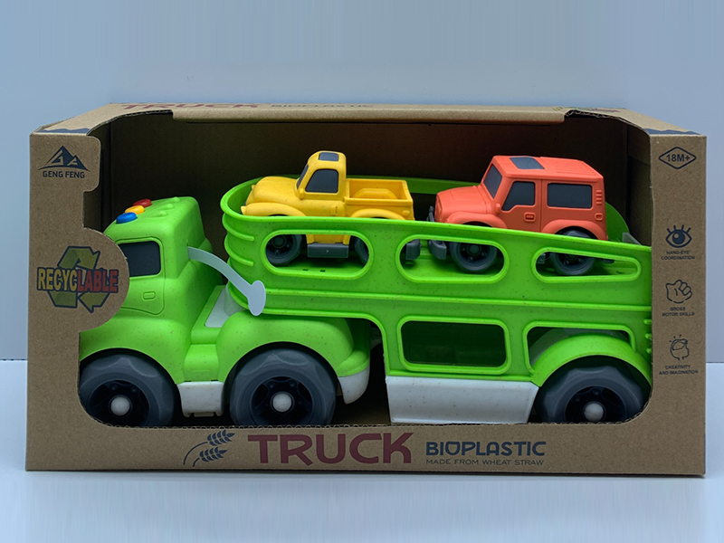 Slide Head Transport Vehicle  With Light And Sound+2PCS Slide Vehicle