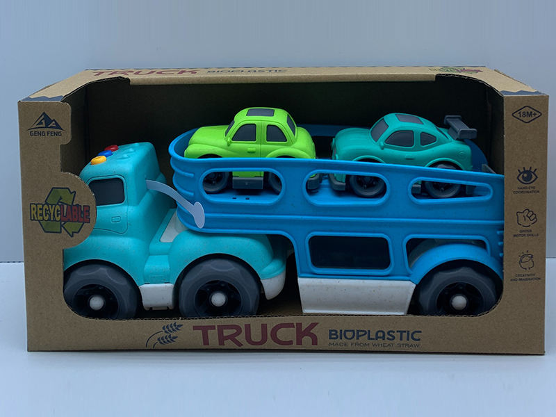 Slide Head Transport Vehicle  With Light And Sound+2PCS Slide Vehicle