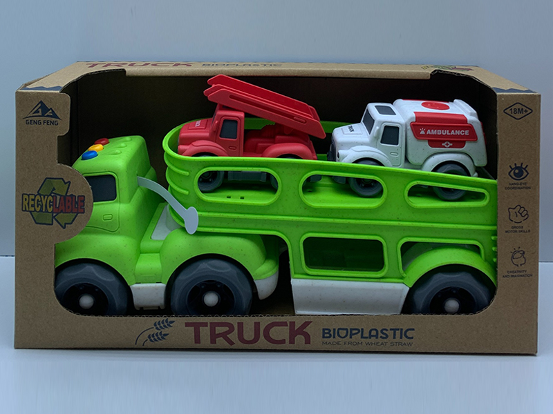 Slide Head Transport Vehicle  With Light And Sound+2PCS Slide Vehicle