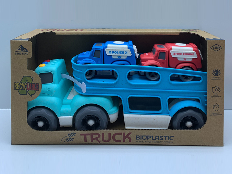 Slide Head Transport Vehicle  With Light And Sound+2PCS Slide Vehicle