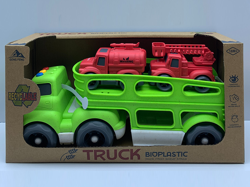 Slide Head Transport Vehicle  With Light And Sound+2PCS Slide Vehicle