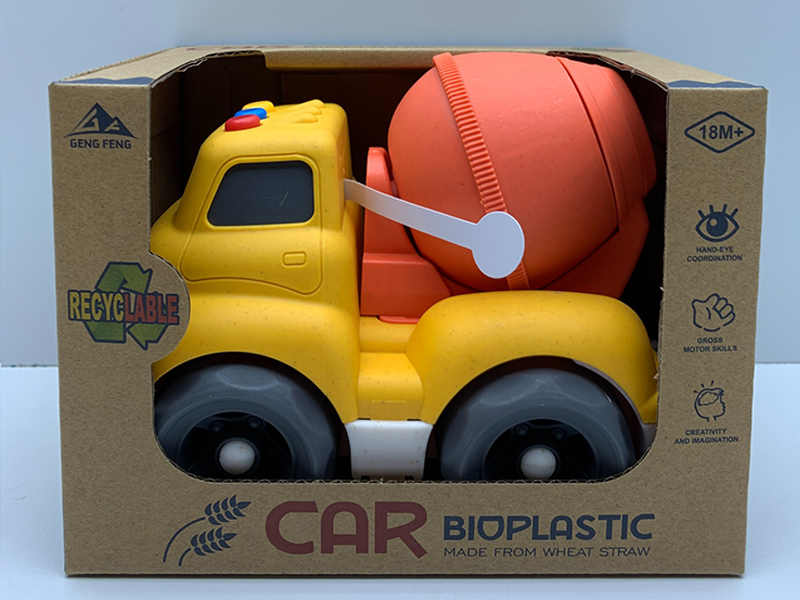 Slide Cartoon Car With Light And Sound（Engineering Vehicle）