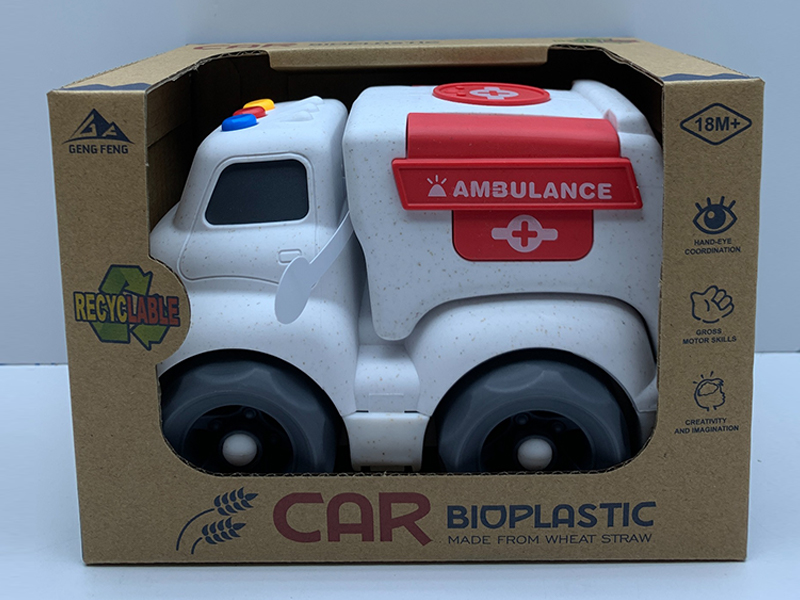 Slide Cartoon Car With Light And Sound（Ambulance）