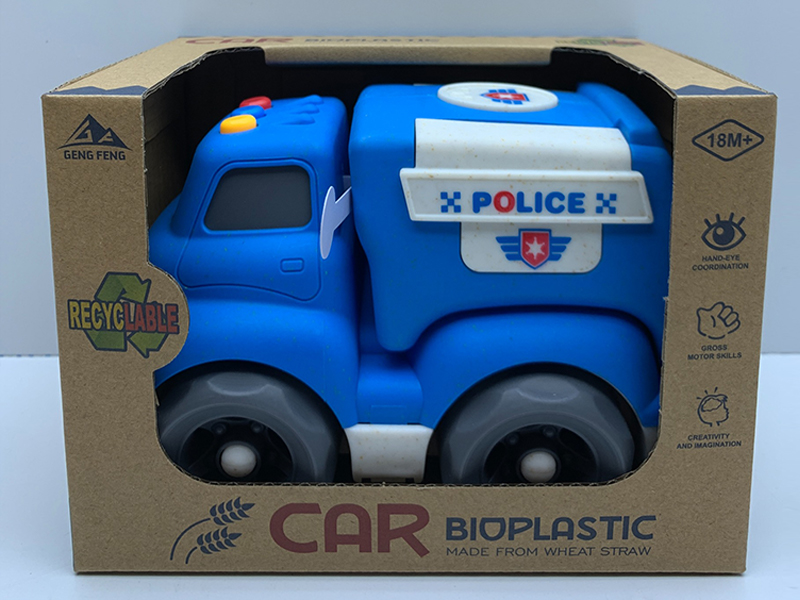 Slide Cartoon Car With Light And Sound（Police Car）