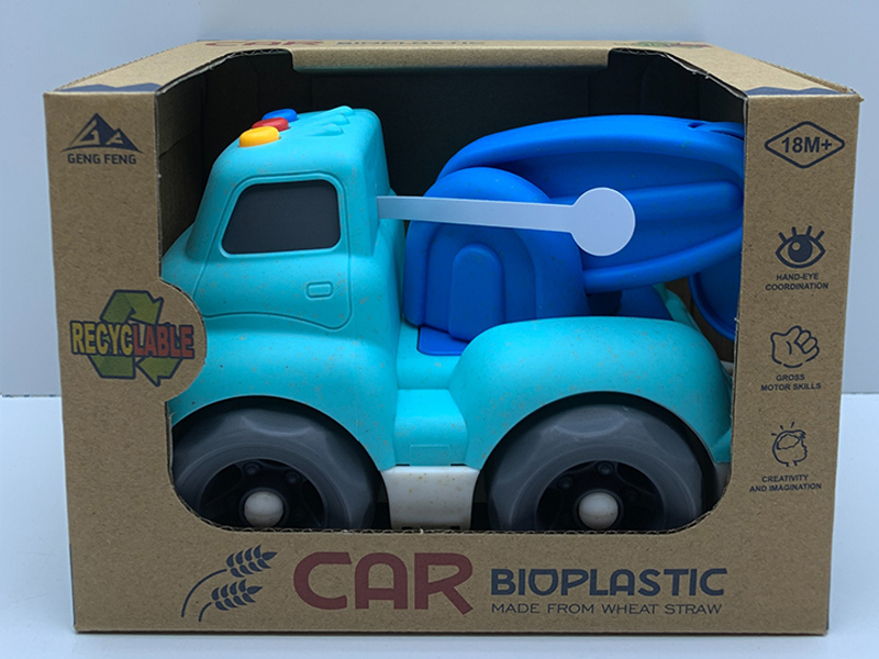 Slide Cartoon Car With Light And Sound（Engineering Vehicle）