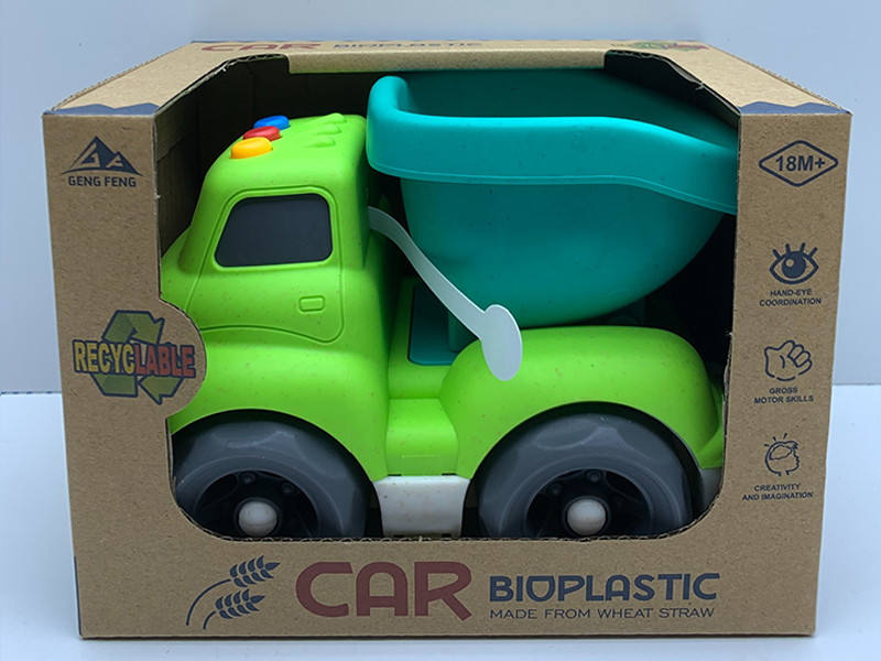 Slide Cartoon Car With Light And Sound（Engineering Vehicle）