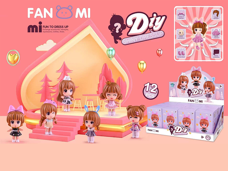 12PCS DIY Shiny Dressup Toy
