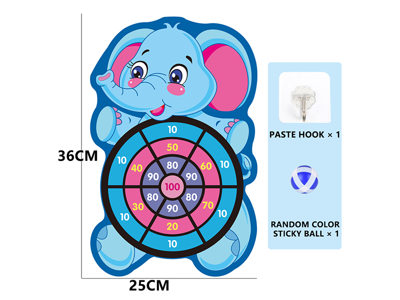 Elephant Shape Velcro Dartboard