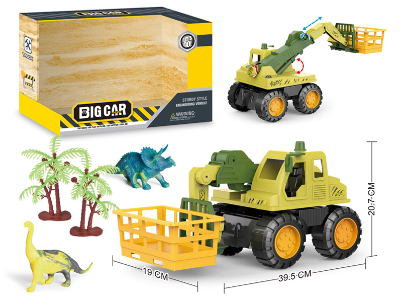 Slide Telescopic Arm Dinosaur Prisoner Car