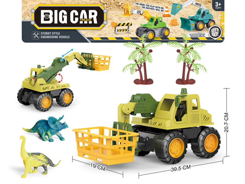 Slide Telescopic Arm Dinosaur Prisoner Car