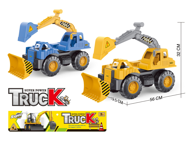 Slide Large Excavator+Bulldozer