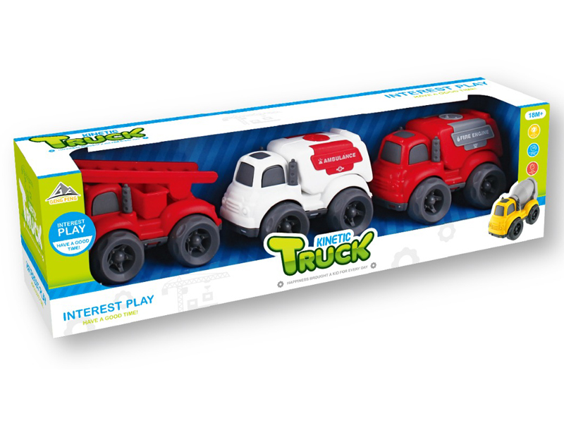 3PCS Friction Cartoon Car